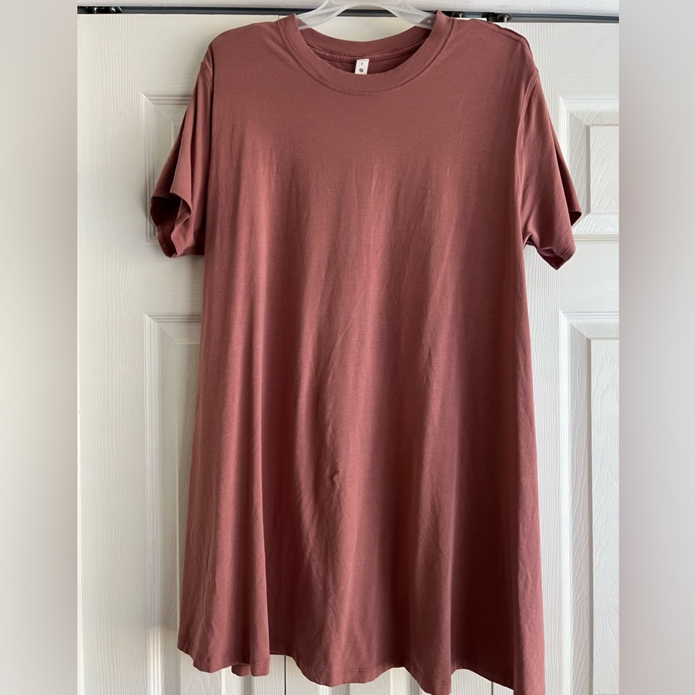 LULULEMOM ALL YOUR TEE DRESS pink, Vitasea fabric 8